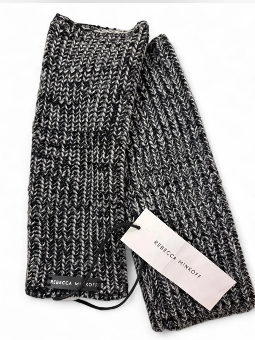 Rebecca Minkoff Black & Gray Marled Ribbed Men’s Socks